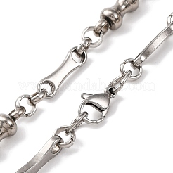 201 Stainless Steel Bone Link Chain Necklace&nbsp;NJEW-F222-22P