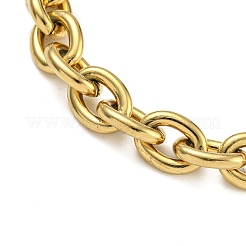 Ion Plating(IP) 304 Stainless Steel Oval Link Chain Bracelets for Men Women&nbsp;BJEW-G723-01G