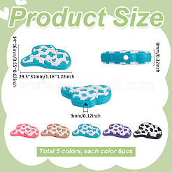 30Pcs 5 Styles PVC Plastic Beads&nbsp;SIL-PH0001-38