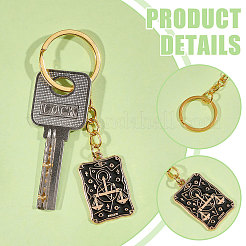 10Pcs 10 Styles Alloy Enamel Keychains&nbsp;KEYC-CO00002