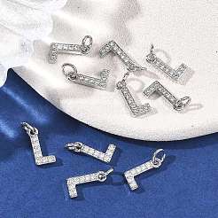 SHEGRACE Brass Micro Pave Clear Cubic Zirconia Pendants&nbsp;XGRQ29646-394P-L