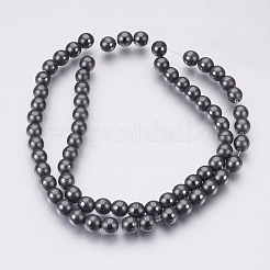 Electroplate Non-Magnetic Synthetic Hematite Beads Strands&nbsp;G-F585-C-6mm