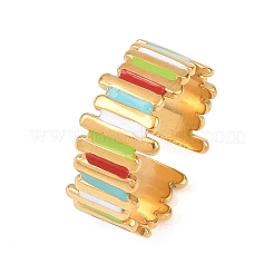304 Stainless Steel Cuff Open Rings for Women&nbsp;RJEW-I113-02G-04