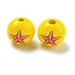 Natural Wood European Beads&nbsp;WOOD-S059-01N