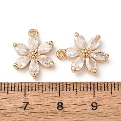 Brass Micro Pave Cubic Zirconia Pendants&nbsp;ZIRC-L105-06G-B04