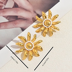 201 Stainless Steel Glass Seed Beaded Stud Earrings for Women&nbsp;BQ4917