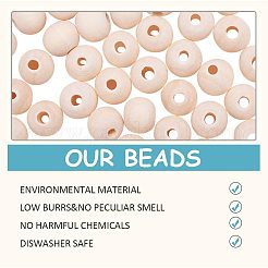 Round Unfinished Wood Beads&nbsp;WOOD-PH0008-14