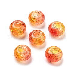 Two Tone Transparent Crackle Acrylic European Beads&nbsp;TACR-P009-B01