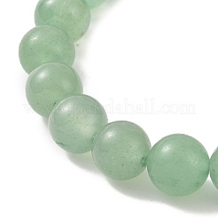 Natural Green Aventurine & Alloy Buddha Head Beaded Strech Bracelets&nbsp;BJEW-JB09420-04