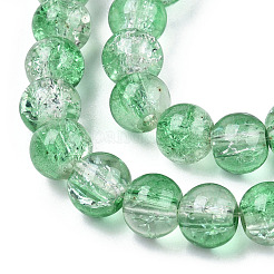 Baking Paint Crackle Glass Beads Strands&nbsp;X-CCG-S001-10mm-19