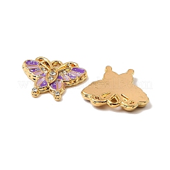 304 Stainless Steel with Crystal Rhinestone Enamel Charms&nbsp;STAS-G358-06G-03