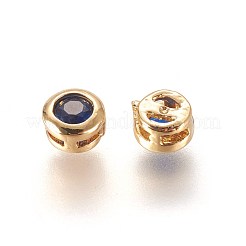 Brass Cubic Zirconia Pendants&nbsp;ZIRC-L075-02B-G