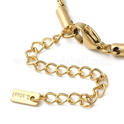 304 Stainless Steel Rope Chain Grooved Bowknot Pendant Necklaces for Women&nbsp;NJEW-K255-07G