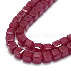 Lab Grown Red Corundum Beads Strands&nbsp;G-G106-G05-01-1