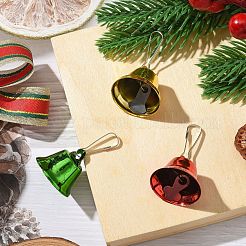 3Pcs 3 Colors Christmas Themed Iron Bell Pendant Decorations&nbsp;HJEW-JM02196