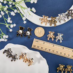 8 Pairs 4 Colors Alloy Jean Buttons Pins&nbsp;FIND-GF0004-95