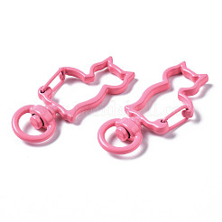Spray Painted Eco-Friendly Alloy Swivel Snap Hooks Clasps&nbsp;PALLOY-T080-16J-NR