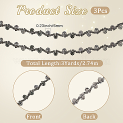 S-shaped Glass Rhinestone and Iron Cup Chains&nbsp;DIY-WH20032-25B-01