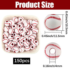 150Pcs Opaque Acrylic Round Beads&nbsp;MACR-PA0001-09B