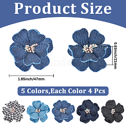 20Pcs 5 Colors Cloth Flower&nbsp;DIY-CY0003-18