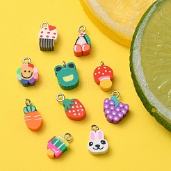 20Pcs 10 Style Handmade Polymer Clay Charms&nbsp;CLAY-YW0001-75