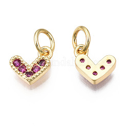 Brass Micro Pave Cubic Zirconia Charms&nbsp;KK-N227-33G-06-NF