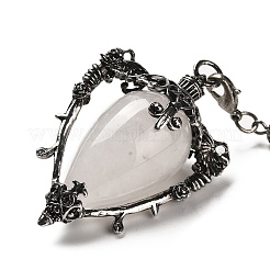 Natural Quartz Crystal Triangle Dowsing Pendulum Pendants&nbsp;G-G022-01AS-08