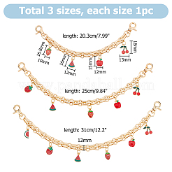 3Pcs Alloy Chain Short Bag Straps&nbsp;HJEW-HS00045