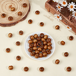 50Pcs Spray Painted Wood European Beads&nbsp;WOOD-PA0001-78A