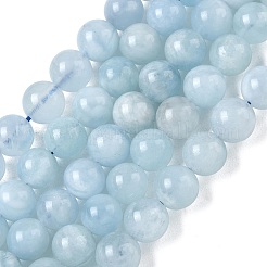 Natural Aquamarine Beads Strands&nbsp;G-D327-C03-8MM-01A