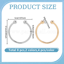 8Pcs 2 Colors U Shape Alloy Bikini Clips Buckles&nbsp;FIND-GO0004-59