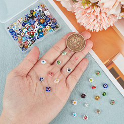 120Pcs 4 Style Handmade Millefiori Glass Beads Sets&nbsp;LAMP-GO0001-14