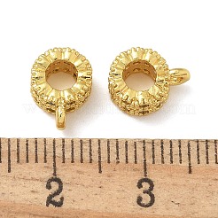 Brass Micro Pave Cubic Zirconia Tube Bails&nbsp;KK-U050-07G