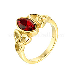 Horse Eye & Knot 304 Stainless Steel with Cubic Zirconia Finger Rings&nbsp;FS-WG8EA45-02