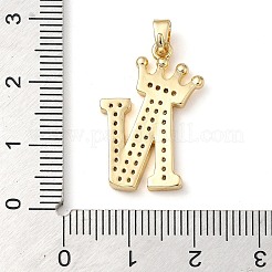 Rack Plating Brass Micro Pave Cubic Zirconia Pendants&nbsp;KK-D535-01N-RS