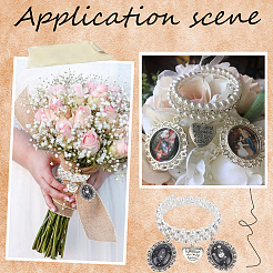DIY Blank Oval Wedding Bouquet Charm Making Kit&nbsp;DIY-SC0025-07A