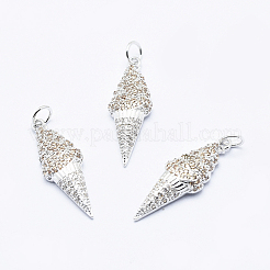 Brass Micro Pave Cubic Zirconia Pendants&nbsp;ZIRC-G130-20-NR