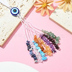 Chakra Gemstone Chip Pendant Decorations&nbsp;HJEW-JM01123