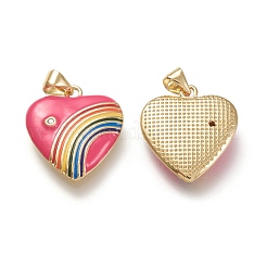 Brass Micro Pave Cubic Zirconia Pendants&nbsp;ZIRC-F116-15-G