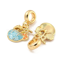Rack Plating Alloy Enamel Drink European Dangle Charms&nbsp;FIND-B034-48G-02