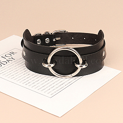 PU Leather Choker Necklaces for Women&nbsp;NJEW-CL0001-22A
