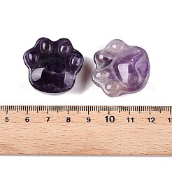 Natural Amethyst Cat Paw Print Figurines&nbsp;DJEW-N003-03B