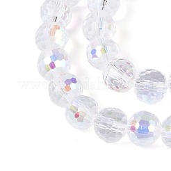 Electroplate Transparent Glass Beads Strands&nbsp;EGLA-N024-01A-C01
