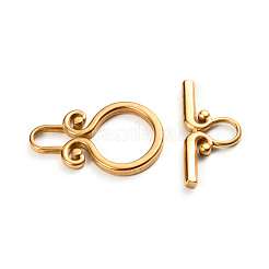 Ion Plating(IP) 304 Stainless Steel Toggle Clasps&nbsp;STAS-D142-03A-G
