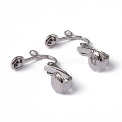 Iron Clip-on Earring Findings for Non-Pierced Ears&nbsp;X-EC141-NF