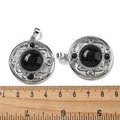 Synthetic Blue Goldstone Pendants&nbsp;G-Q158-03J