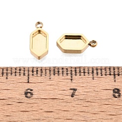 304 Stainless Steel Pendant Cabochon Component&nbsp;STAS-Q113-24A-G