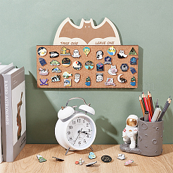 Wall Mounted Brooch Jewelry Display Cork Tray&nbsp;AJEW-WH0554-68B