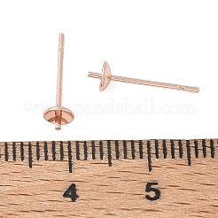 Brass Stud Earring Findings&nbsp;KK-A300-29A-RG