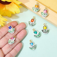 8Pcs Handmade Porcelain Pendants&nbsp;PALLOY-SW00153